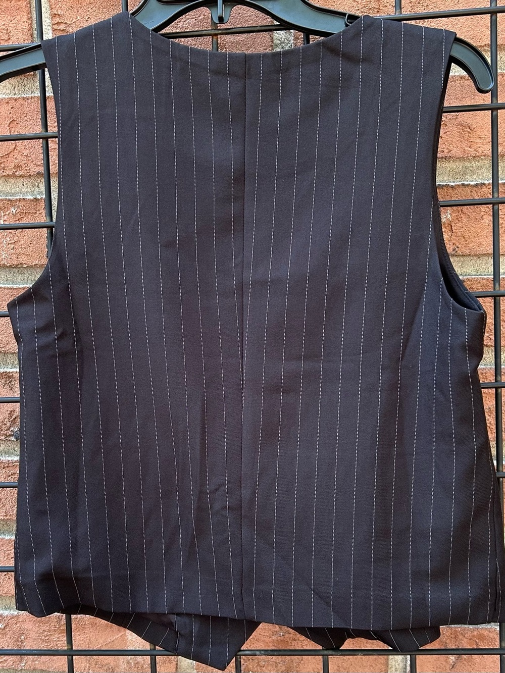 Pinstripe Two-Piece Vest and Wide-Leg Pants Set - Picture 6 of 6